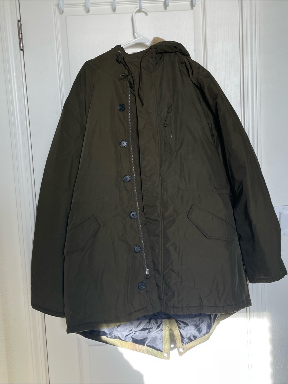 Old Navy Olive Green Hooded Field Jacket